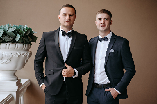 Bros wearing Tuxedos